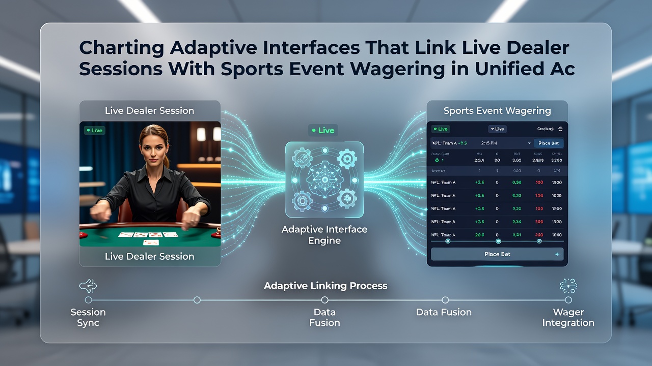 Split view of a live dealer poker table merged with an NFL betting slip on a tablet screen within one account dashboard