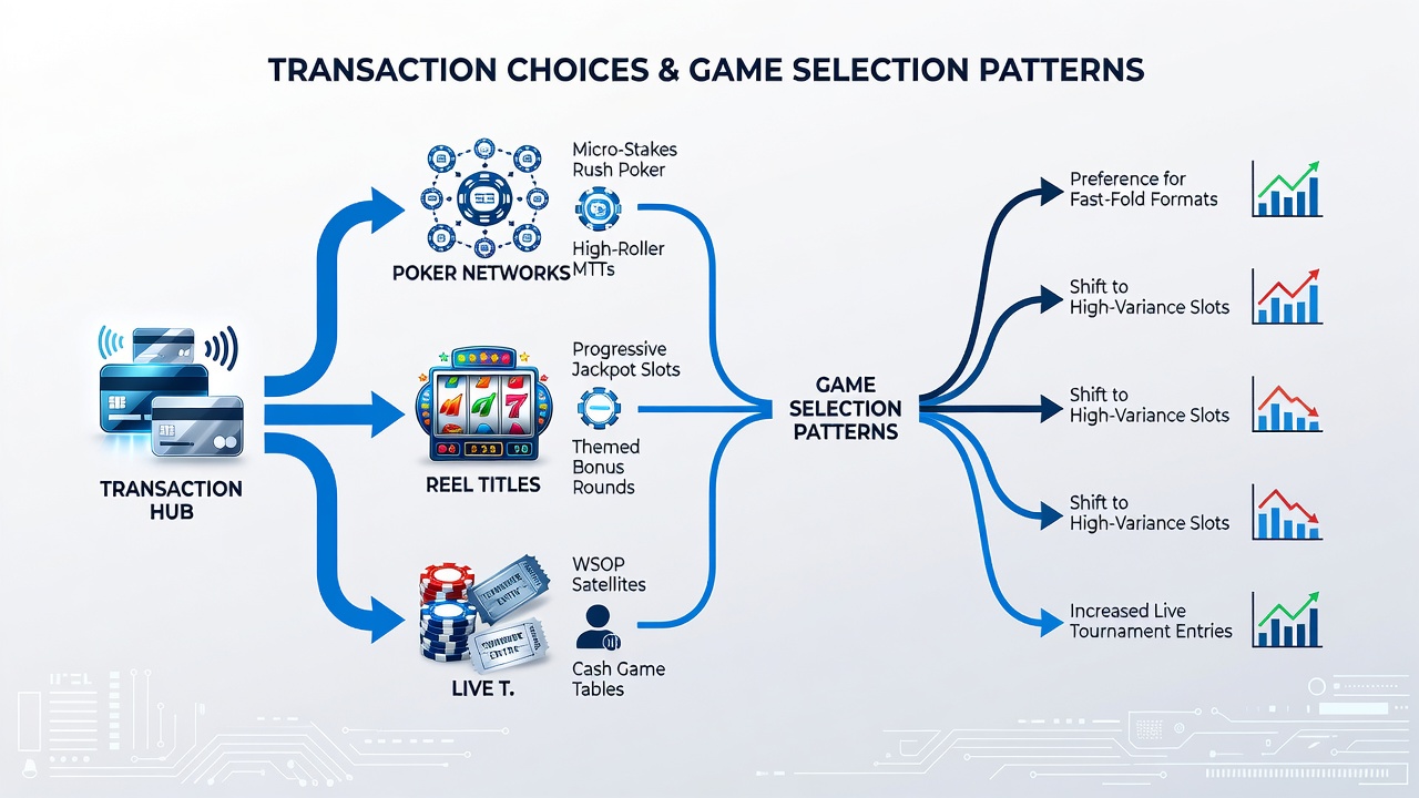 Comparison of payment methods and their effects on poker, slots, and live table activity
