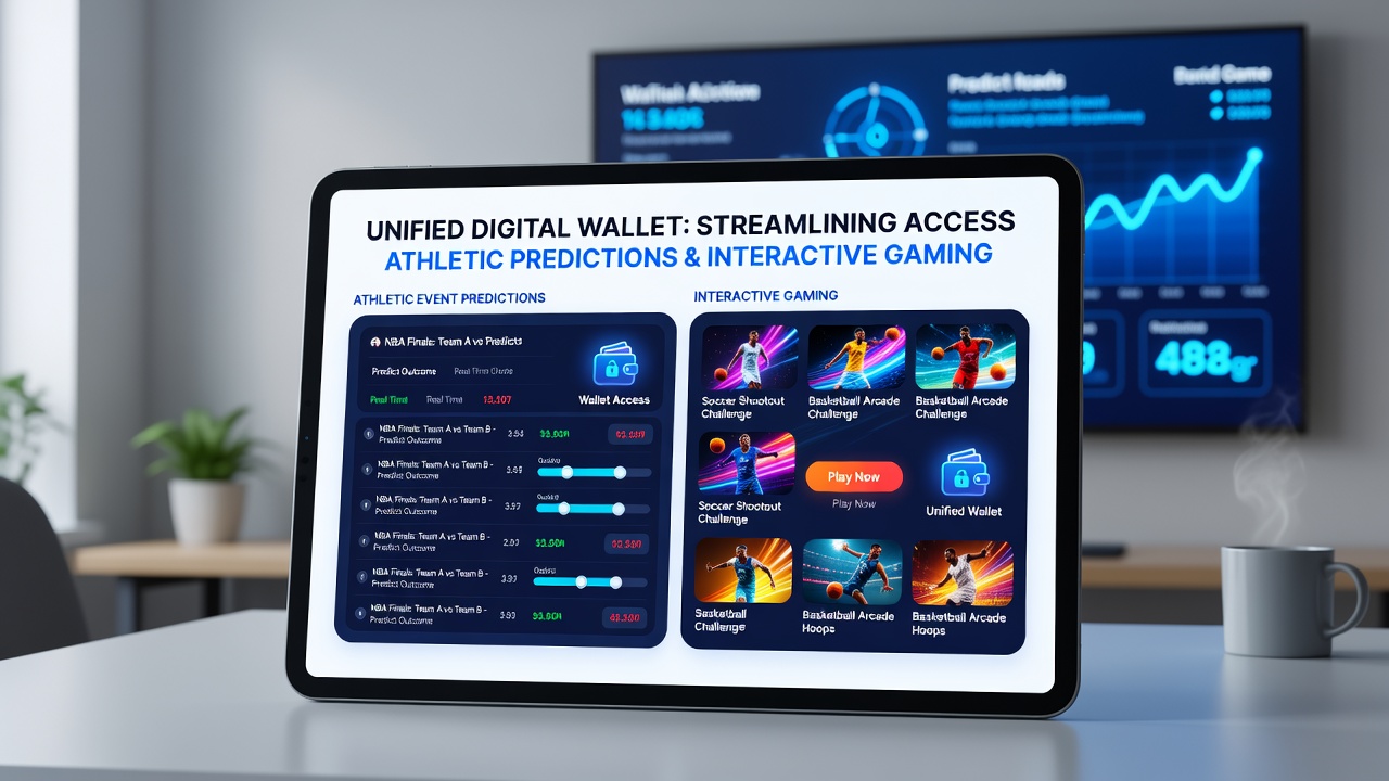 User navigating between prediction markets and casino games via unified wallet dashboard