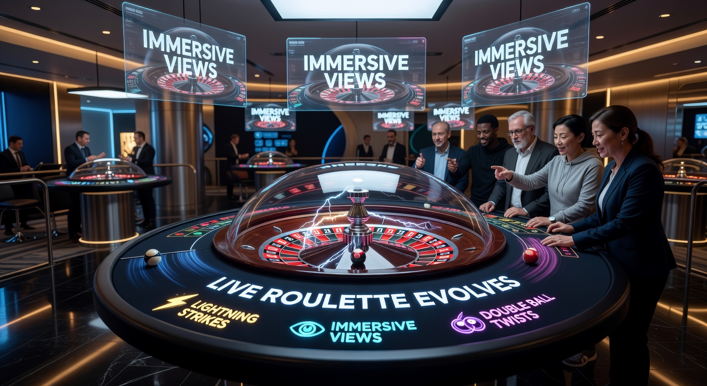 Close-up immersive view of a live roulette wheel in slow motion, highlighting the ball's landing with multiple high-definition camera angles