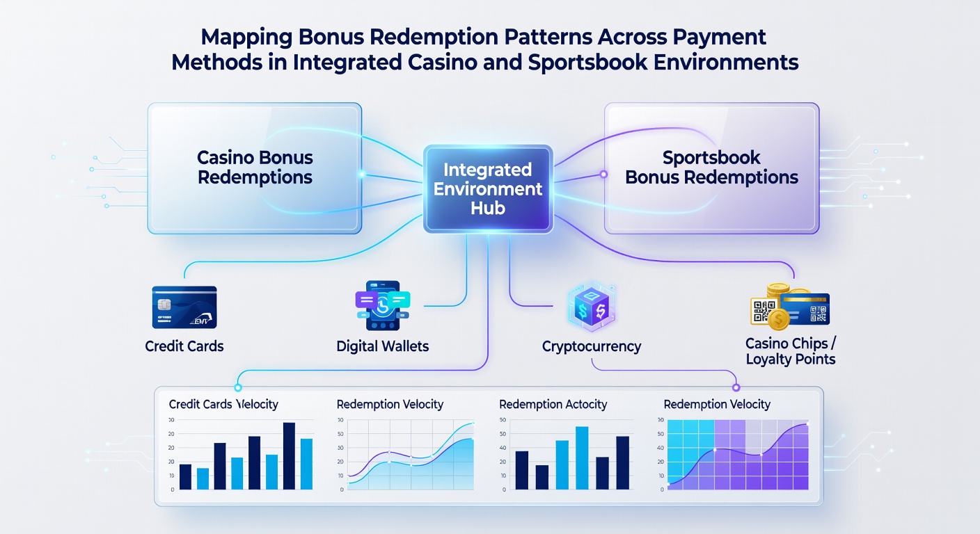 Infographic detailing cross-vertical bonus movement between casino games and sports betting by payment type