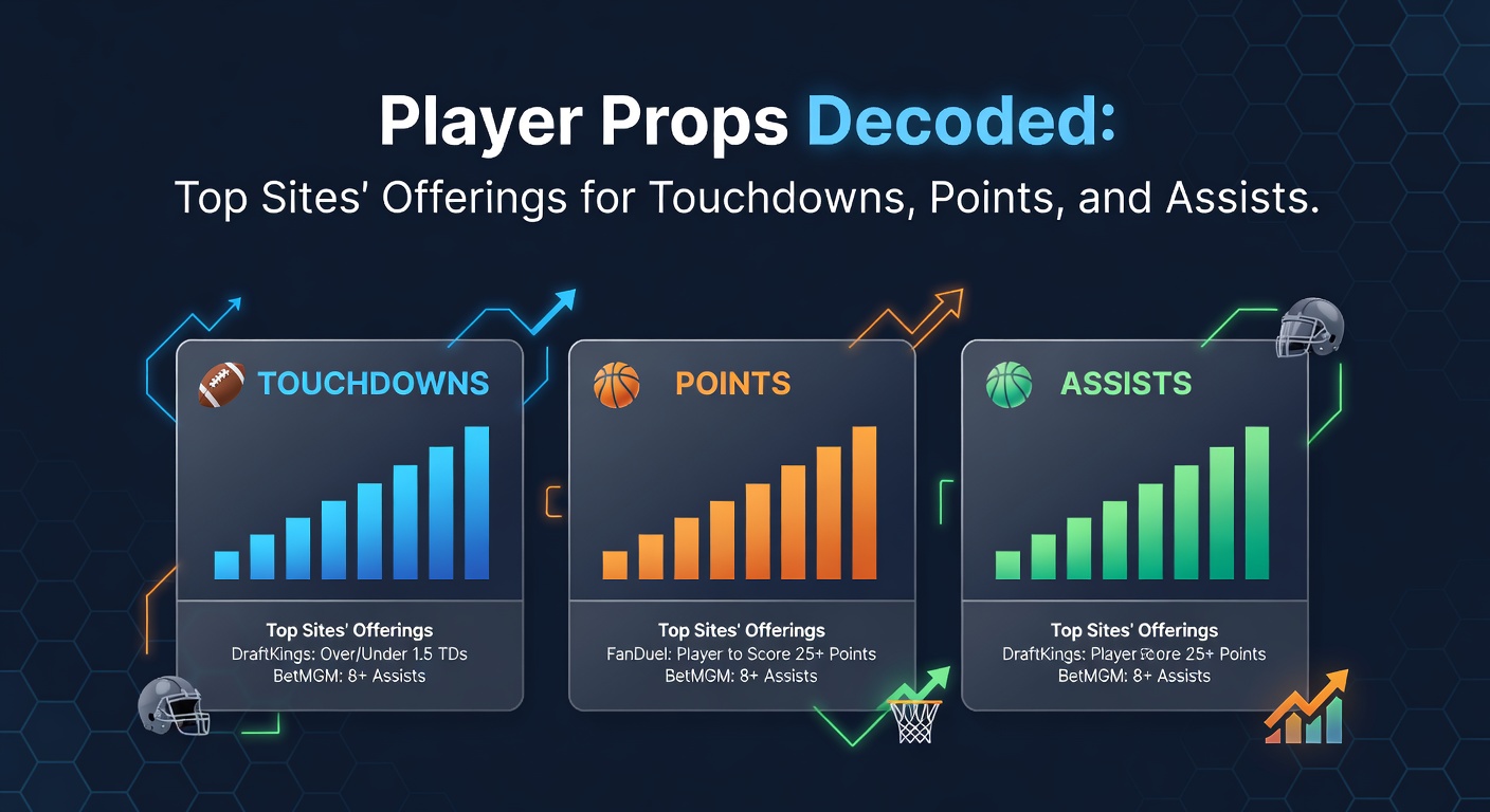 Close-up chart comparing points and assists prop odds across top NBA and NHL sportsbooks