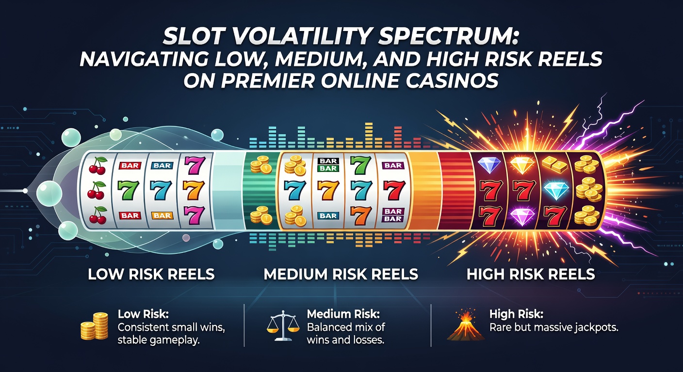 Dynamic slot machine reels exploding with high-volatility symbols, coins cascading in a high-risk jackpot scenario